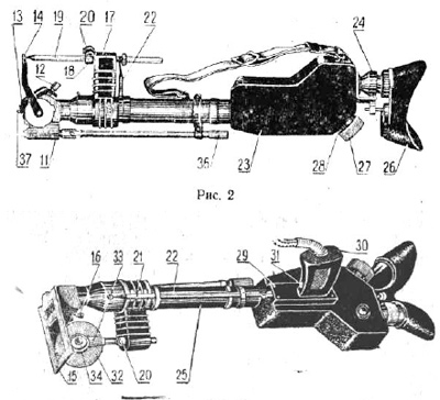 Рис.1. Габаритный чертеж переносного стилоскопа СЛП-1